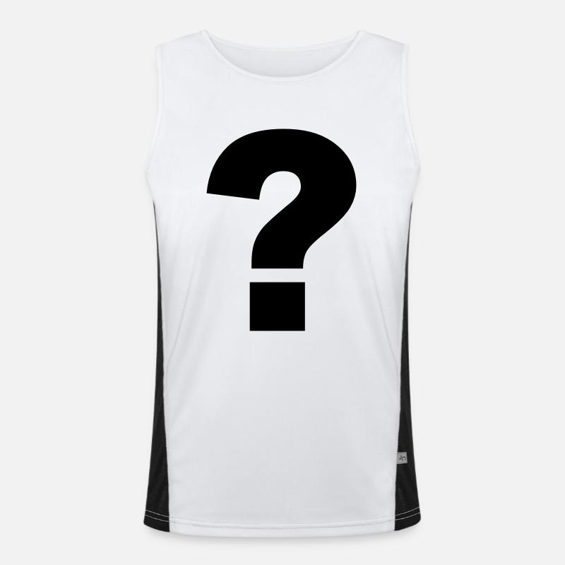 Fragezeichen Funktionelles Kontrast-Tank Top für Männer 