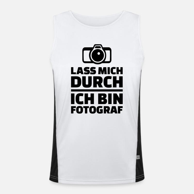Fotograf Funktionelles Kontrast-Tank Top für Männer 