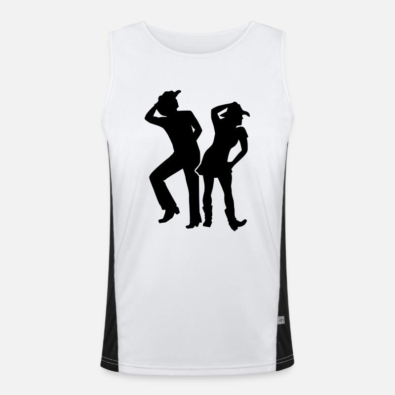Line dance Funktionelles Kontrast-Tank Top für Männer 