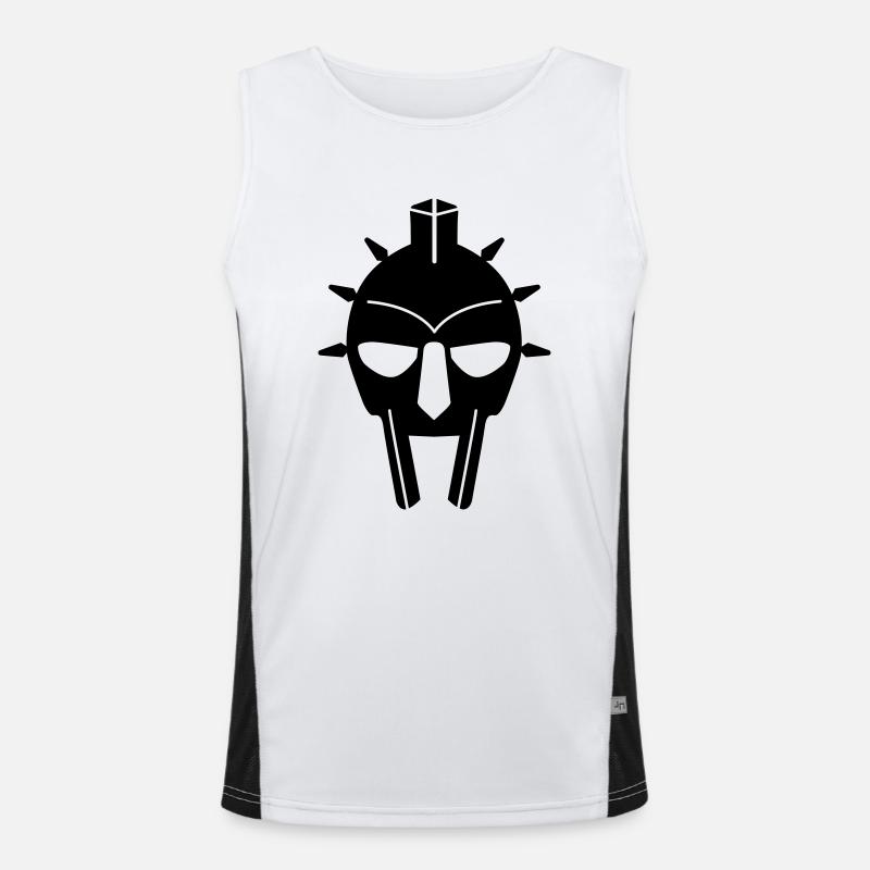 gladiator - Men's Functional Contrast Tank Top  - white/black