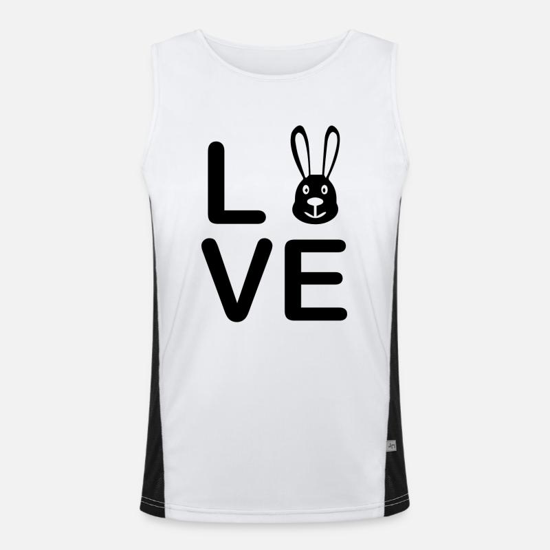 Easter Easter Rabbit - Men's Functional Contrast Tank Top  - white/black