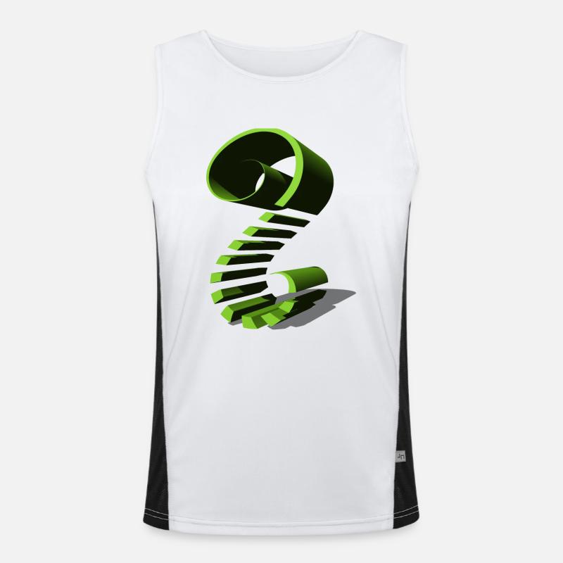 Grün geformt Funktionelles Kontrast-Tank Top für Männer 