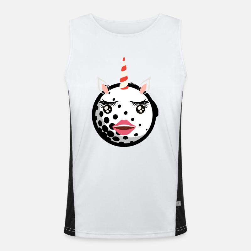 Einhorn Golfplatz Funktionelles Kontrast-Tank Top für Männer 