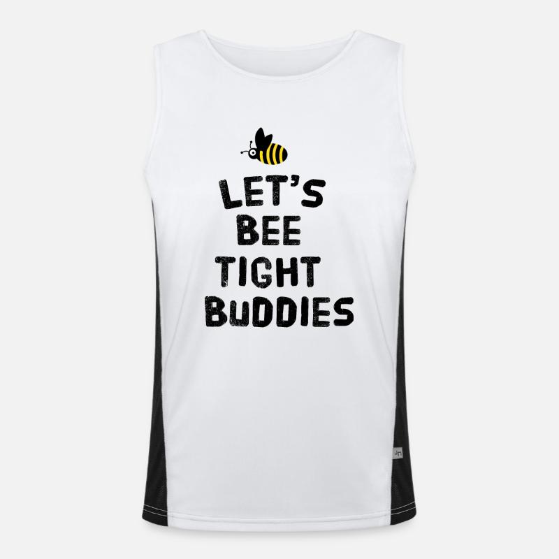 Let's bee tight buddies Men's Functional Contrast Tank Top 