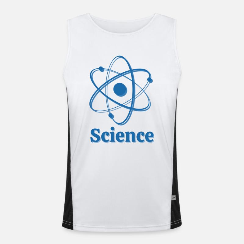 Atom Science Science Electron Molecule Physics Men's Functional Contrast Tank Top 