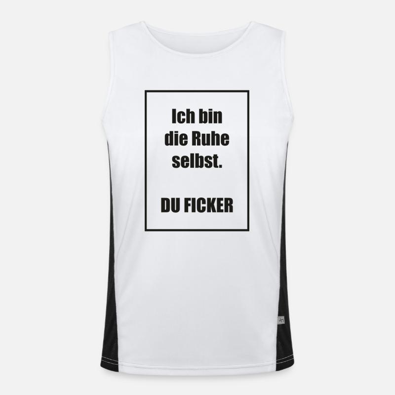 Ich bin die Ruhe selbst Funktionelles Kontrast-Tank Top für Männer 