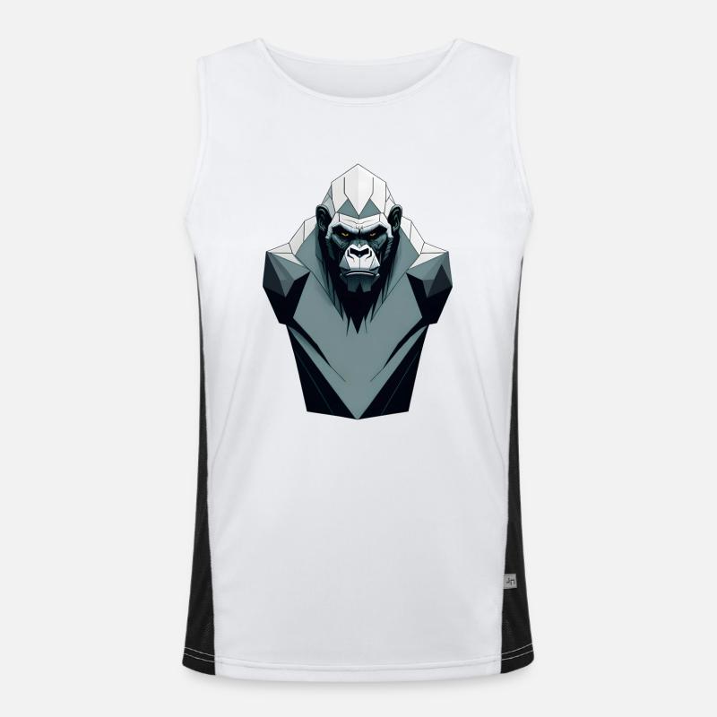 Minimalistischer Gorilla Funktionelles Kontrast-Tank Top für Männer 