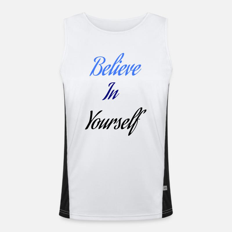 Glaube an dich selbst(M) Funktionelles Kontrast-Tank Top für Männer 