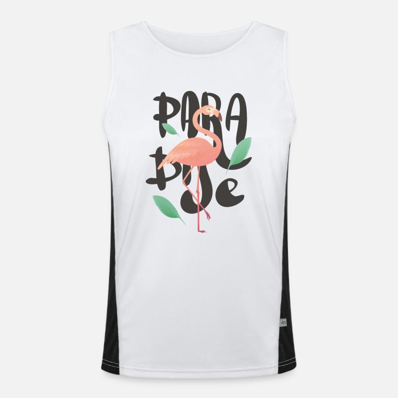 Flamingo Funktionelles Kontrast-Tank Top für Männer 