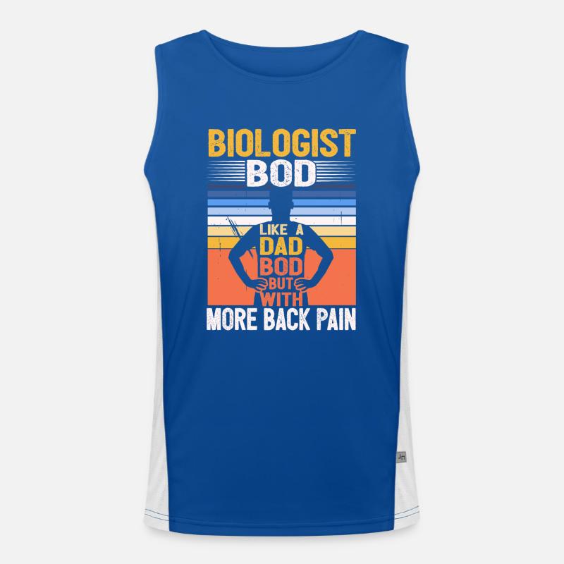 Biologist Bod Like A Dad Bod Funny Microbiologist Funktionelles Kontrast-Tank Top für Männer 