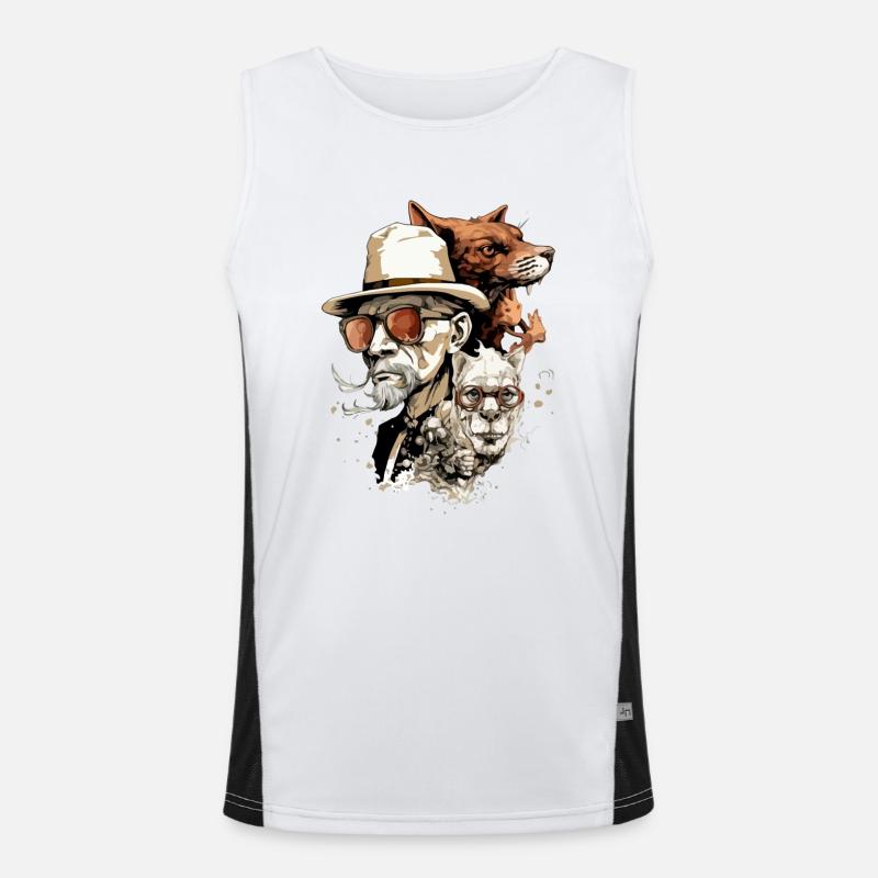 Wang the Master Men's Functional Contrast Tank Top 