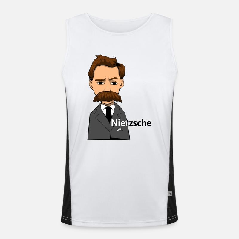Nietzsche Funktionelles Kontrast-Tank Top für Männer 