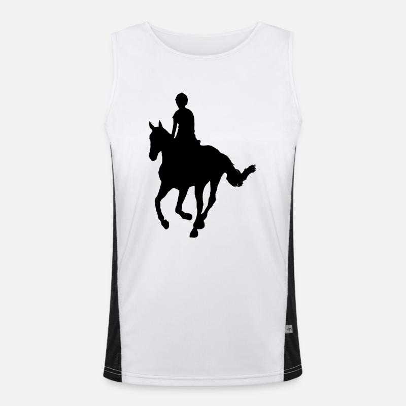 Rider on Horse Men's Functional Contrast Tank Top 
