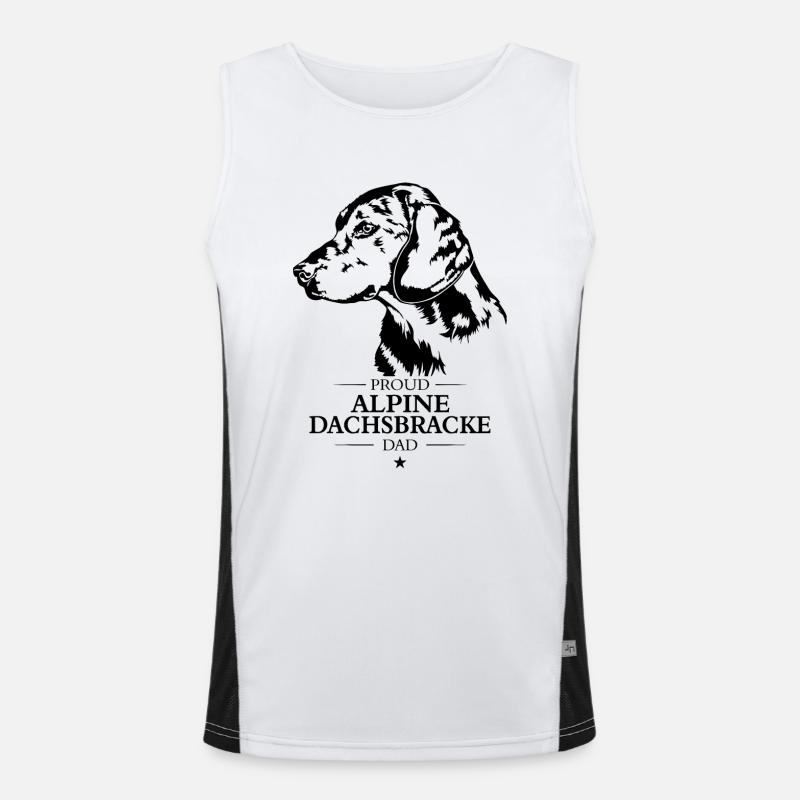 Proud Alpine Dachsbracke Dad Hunde Hund Wilsigns Funktionelles Kontrast-Tank Top für Männer 