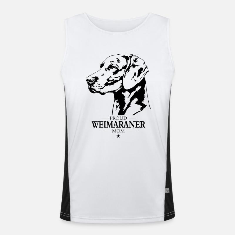 Braque de Weimar Maman Chiens Chien Chasse Chiens Wilsigns Débardeur respirant contrasté Homme 