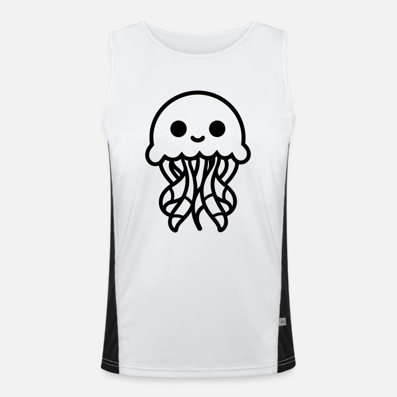 Qualle Funktionelles Kontrast-Tank Top für Männer 