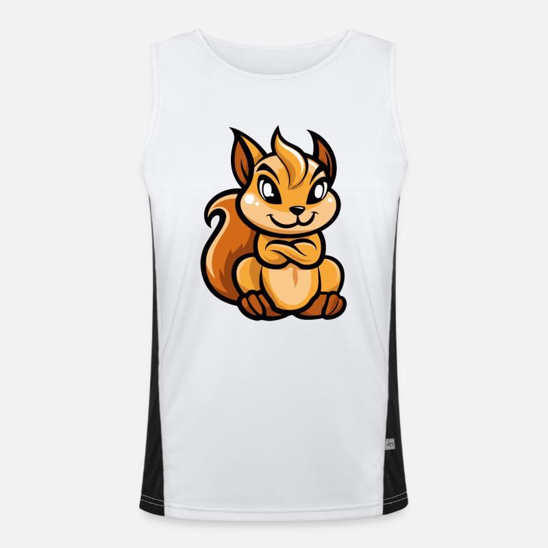 Squirrel Comic Men's Functional Contrast Tank Top 