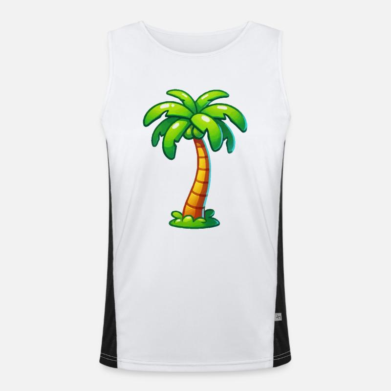 palme Funktionelles Kontrast-Tank Top für Männer 