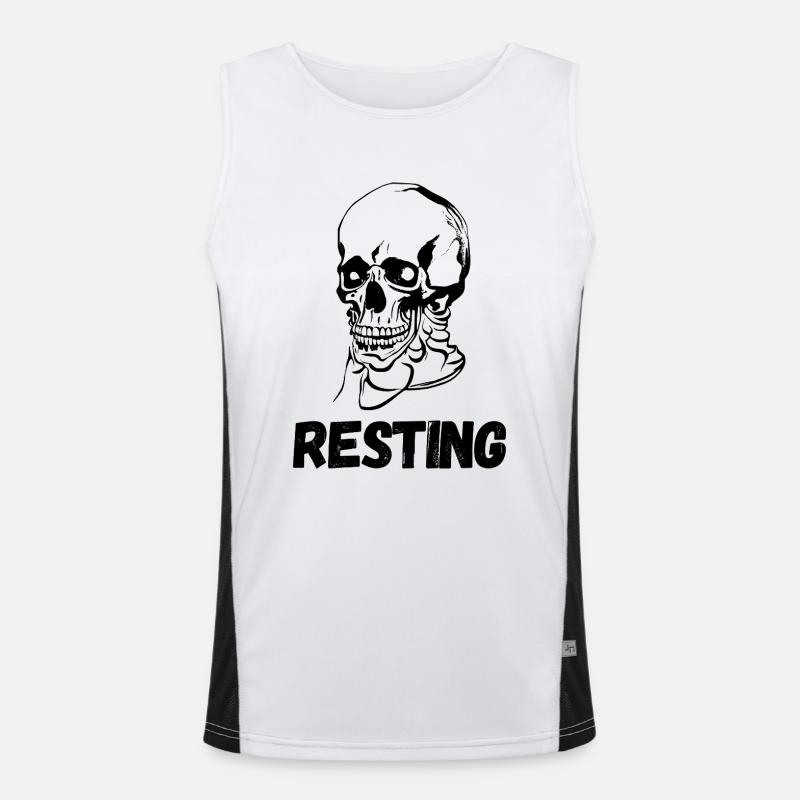 Resting skull Men's Functional Contrast Tank Top 