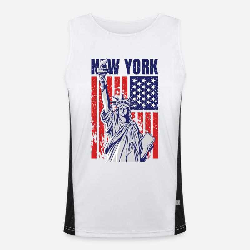 ¡Nueva York! Camiseta funcional de tirantes en contraste para hombre 