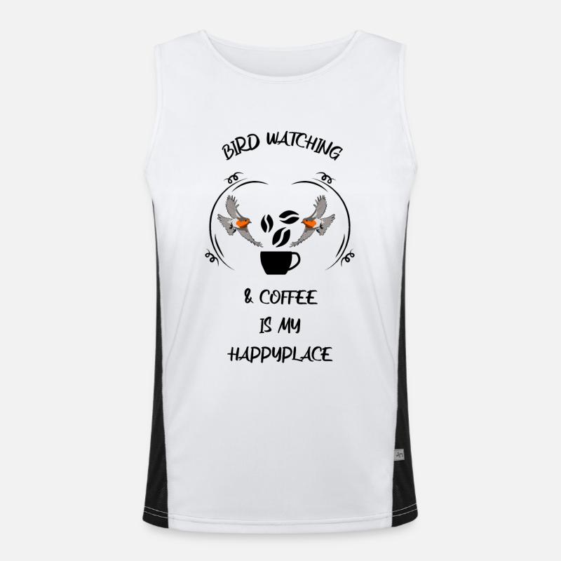 Bird Watching Bird Watching Birding Coffee Men's Functional Contrast Tank Top 