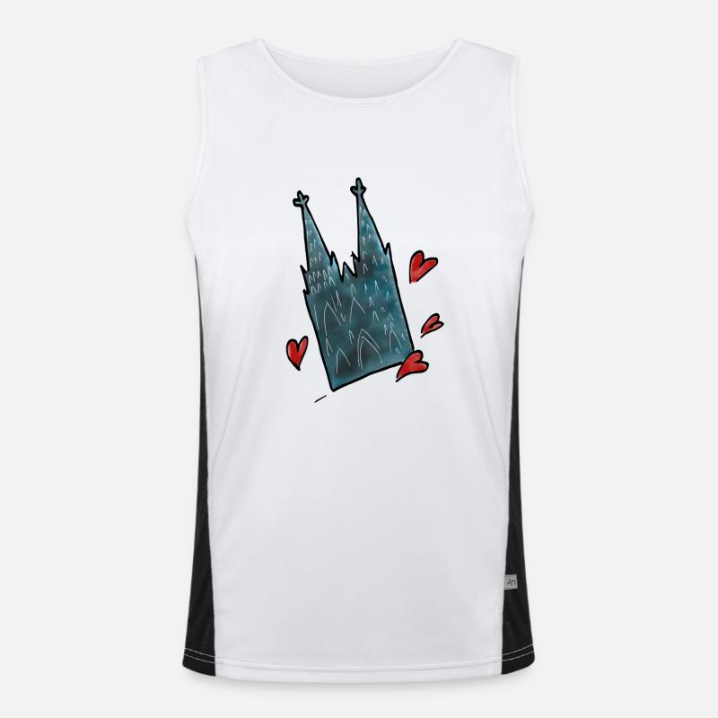 Kölsche Sticker Dom Funktionelles Kontrast-Tank Top für Männer 