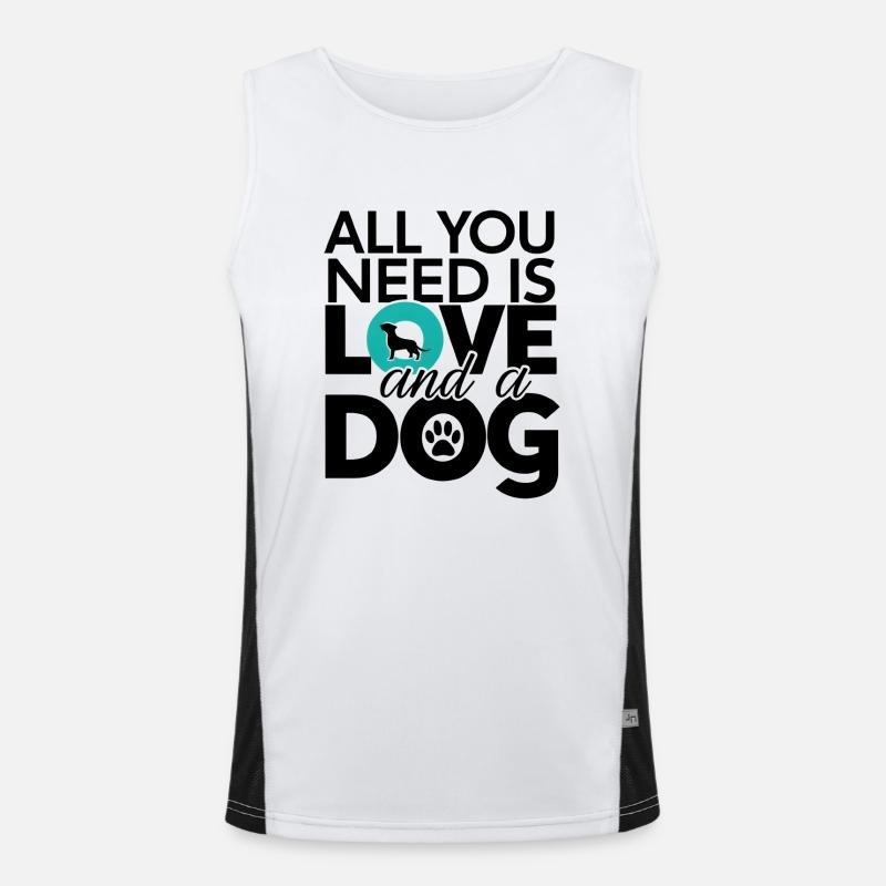 Hündchen Funktionelles Kontrast-Tank Top für Männer 
