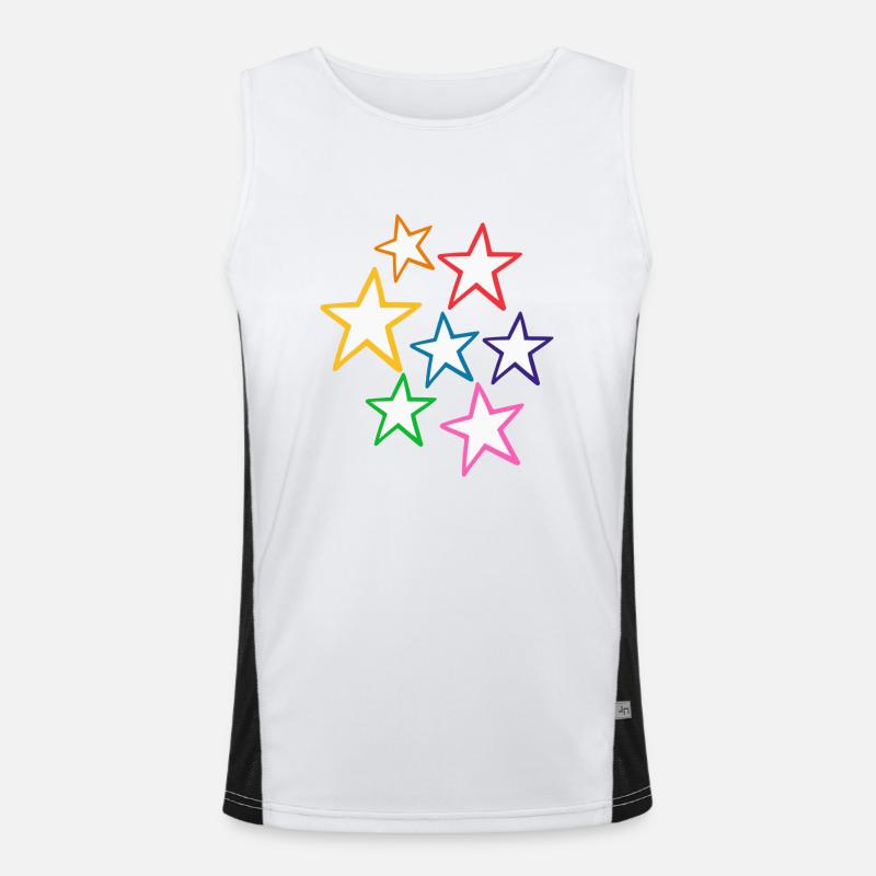 Stern Funktionelles Kontrast-Tank Top für Männer 