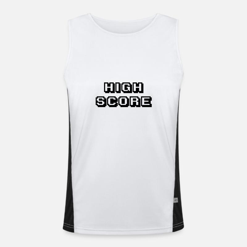 Arcade High Score black Men's Functional Contrast Tank Top 