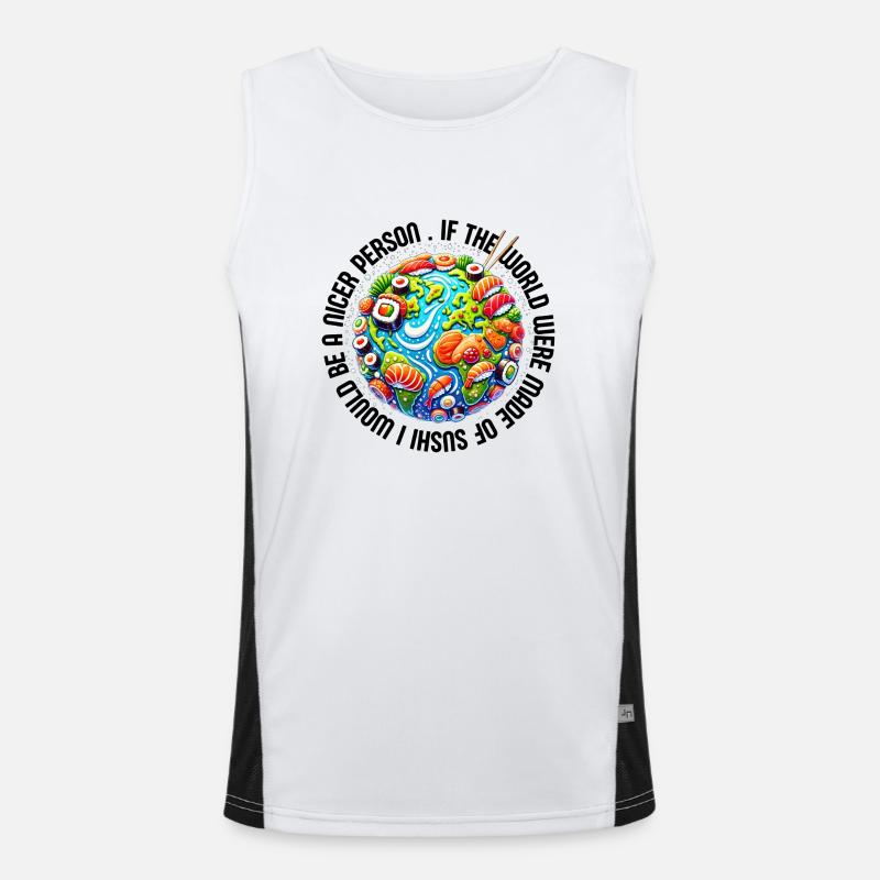 SushiPlanet Funktionelles Kontrast-Tank Top für Männer 