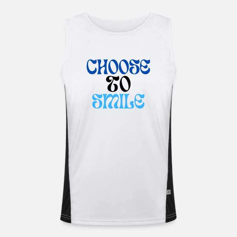 Choose to smile Funktionelles Kontrast-Tank Top für Männer 