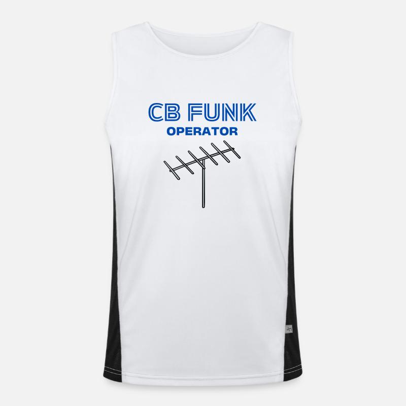 CB FUNK Operator Funktionelles Kontrast-Tank Top für Männer 