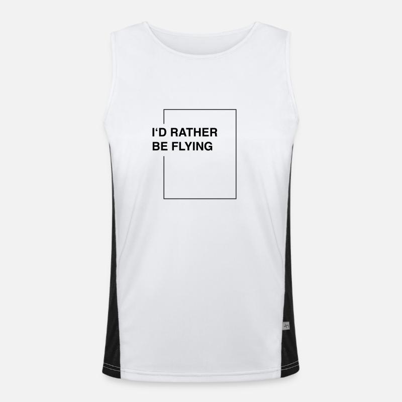 I'd rather be flying Funktionelles Kontrast-Tank Top für Männer 