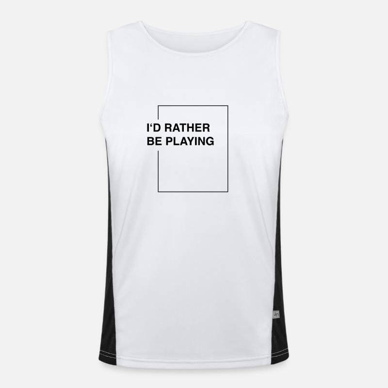 I'd rather be playing Funktionelles Kontrast-Tank Top für Männer 