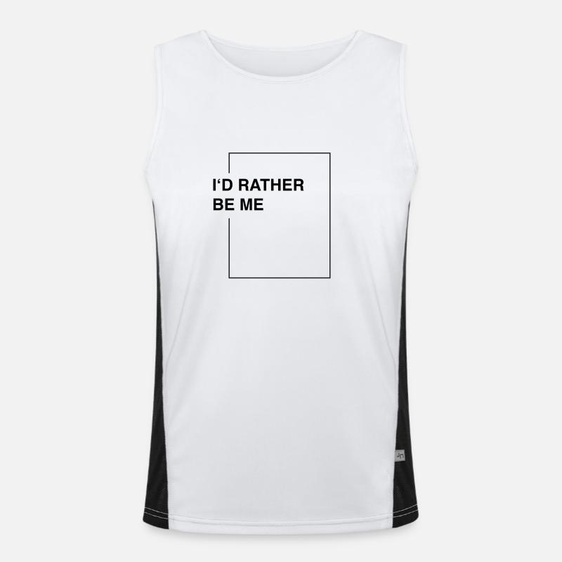 I'd rather be me Funktionelles Kontrast-Tank Top für Männer 