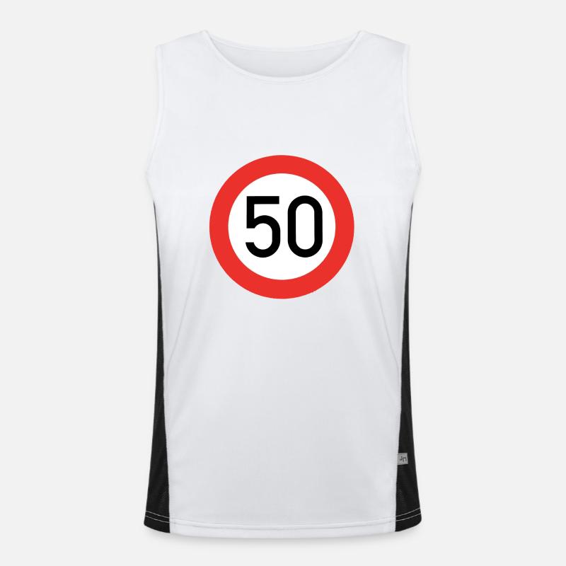 50 Schild Funktionelles Kontrast-Tank Top für Männer 