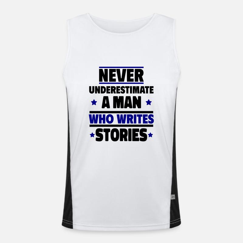 a man who writes stories Men's Functional Contrast Tank Top 