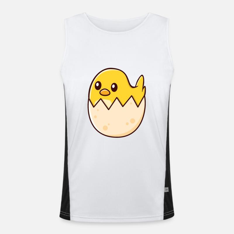 Hatching Chick Men's Functional Contrast Tank Top 