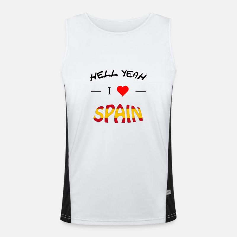 Spanien Spain Funktionelles Kontrast-Tank Top für Männer 