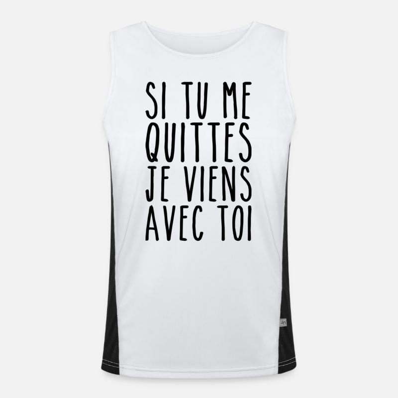 Ich komme mit dir - Valentinstag Humor Funktionelles Kontrast-Tank Top für Männer 