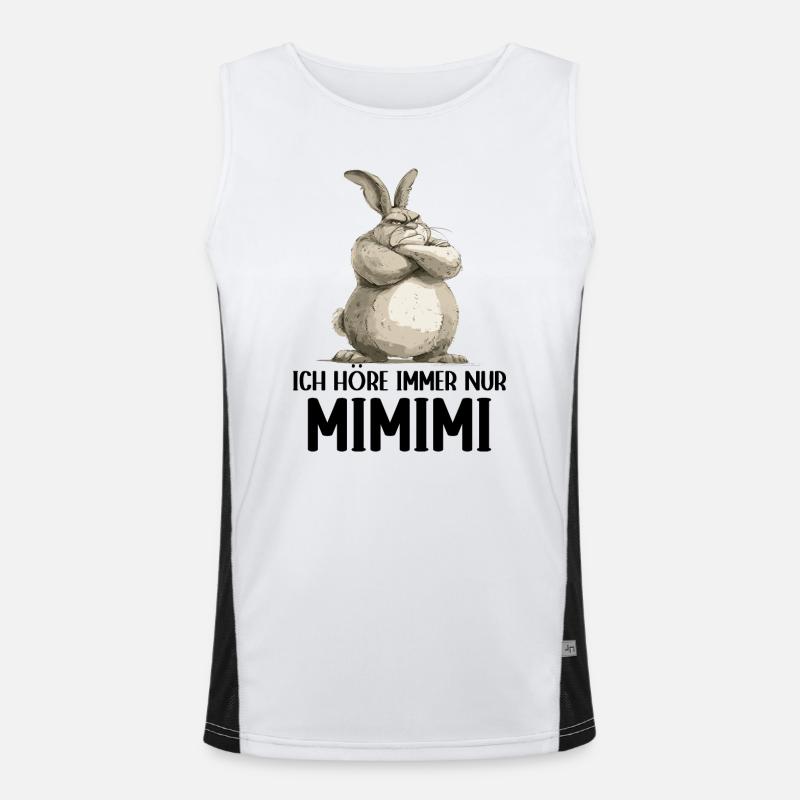 Rabbit Rabbit I always hear Mimimi Men's Functional Contrast Tank Top 