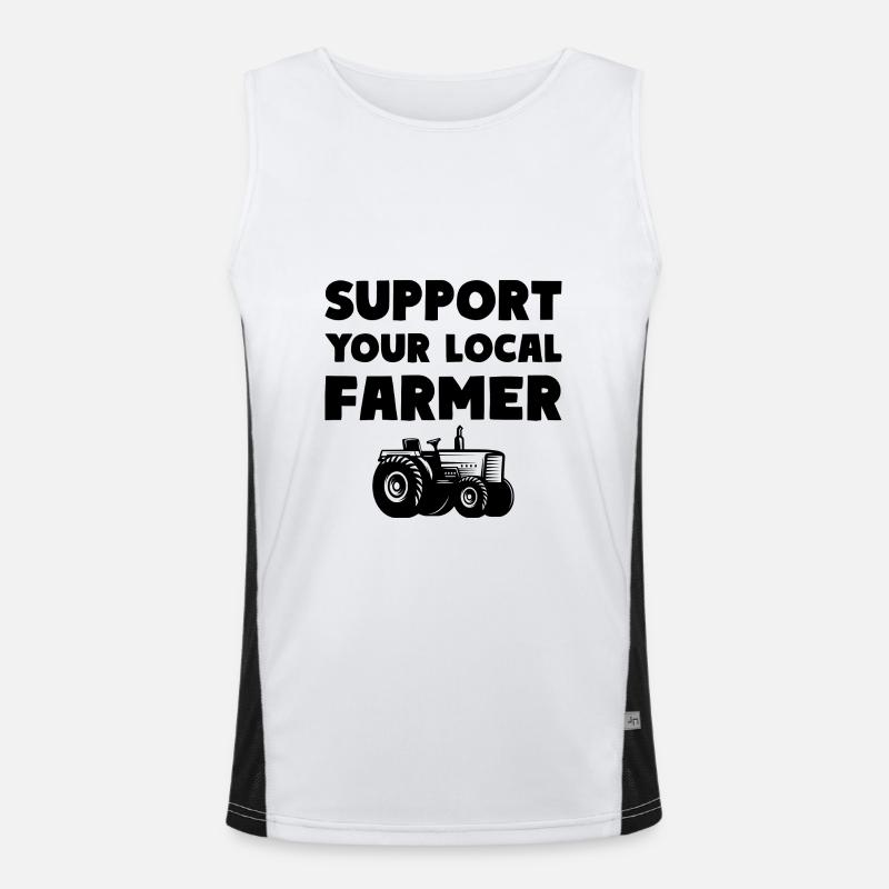 Support Your Local Farmer Agriculture Men's Functional Contrast Tank Top 