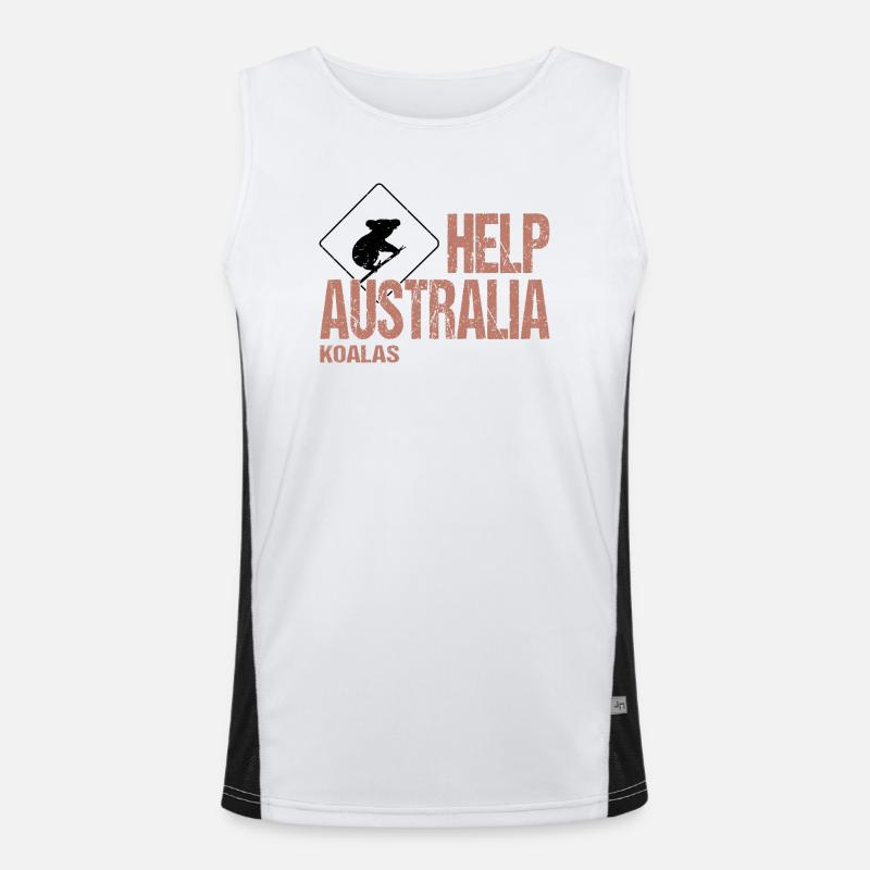 HELP AUSTRALIA KOALAS Men's Functional Contrast Tank Top 