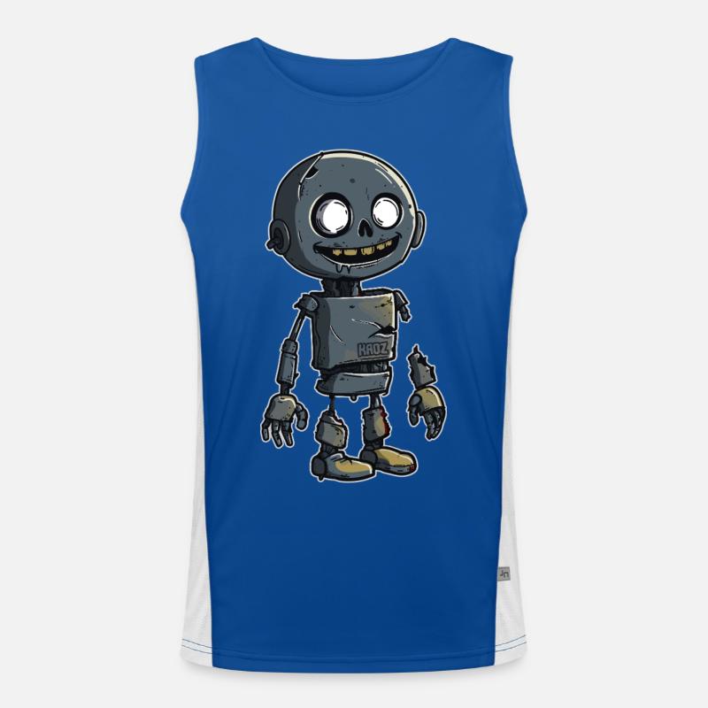 Petit robot zombie à scrap Débardeur respirant contrasté Homme 