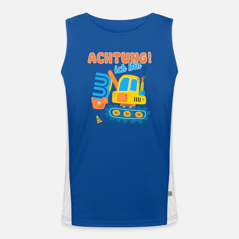 Ich bin 3 Geburtstag des Baggers, Geschenk 3 Funktionelles Kontrast-Tank Top für Männer 