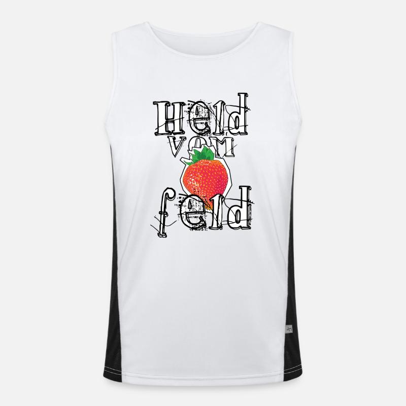Held vom Erdbeerfeld Funktionelles Kontrast-Tank Top für Männer 