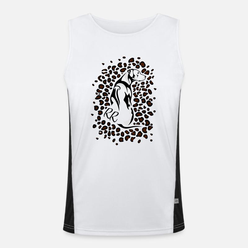 Rhodesian Ridgeback Leo Funktionelles Kontrast-Tank Top für Männer 