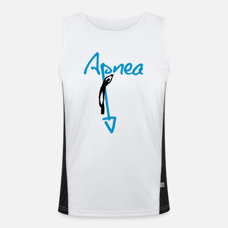 Apnea Script Funktionelles Kontrast-Tank Top für Männer 