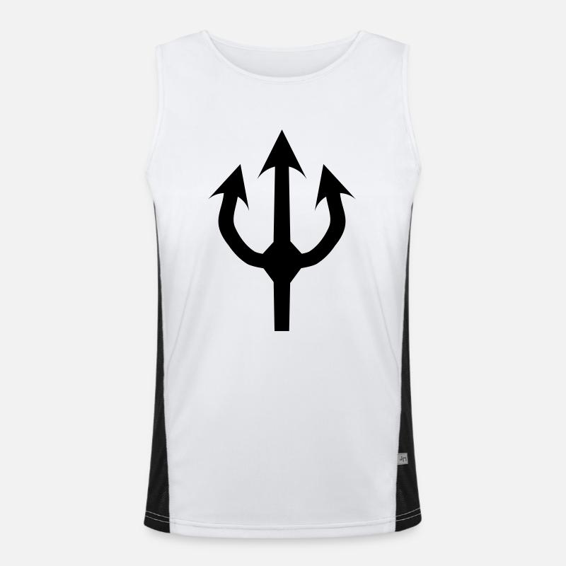 trident devil fork Men's Functional Contrast Tank Top 