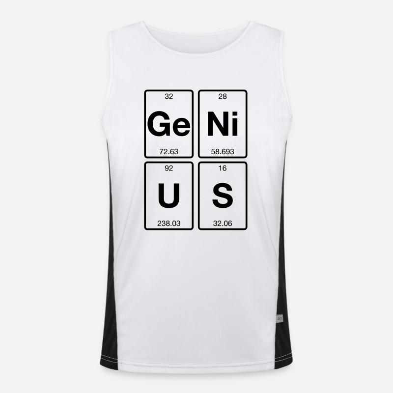 Genius Chemical Elements Funktionelles Kontrast-Tank Top für Männer 